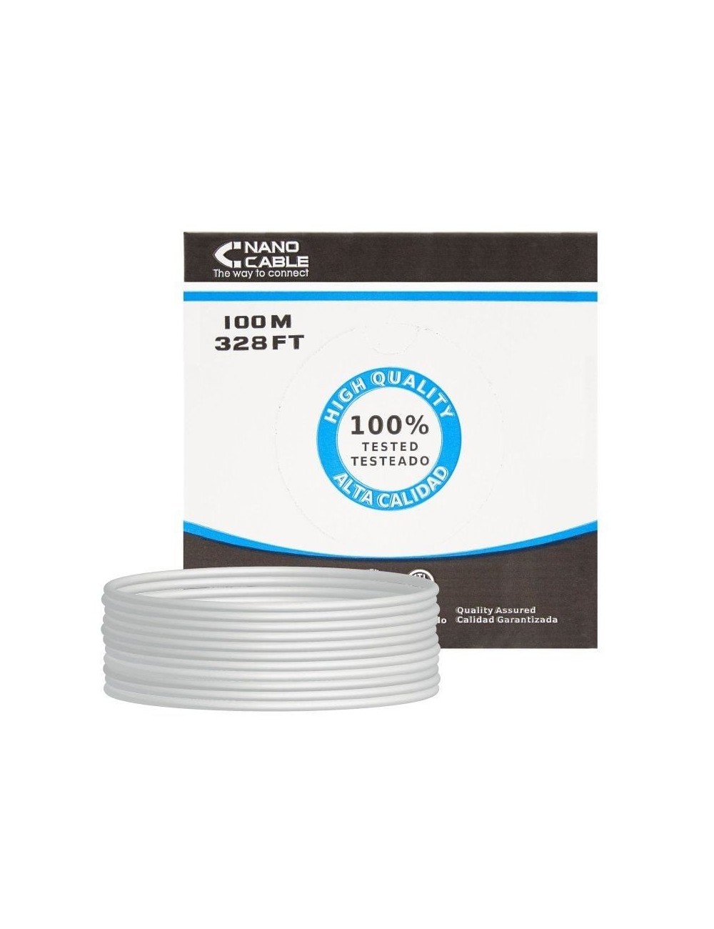 Bobina de Cable RJ45 FTP Nanocable 10.20.0902 Cat.6/ 100m/ Gris