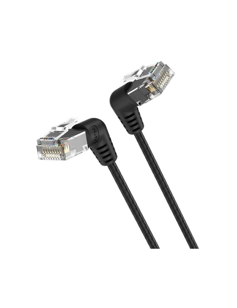 Cable de Red RJ45 UTP Vention IBOBF Cat.6A/ 1m/ Cabeza Rotatoria 360º/ Negro