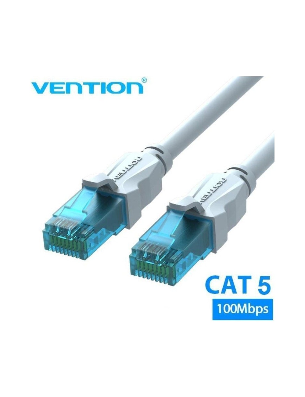 Cable de Red RJ45 UTP Vention VAP-A10-S1500 Cat.5e/ 15m/ Azul y Blanco