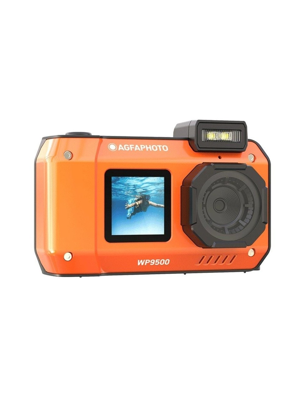 Cámara Digital Deportiva AgfaPhoto Realishot WP9500/ 24MP/ Naranja
