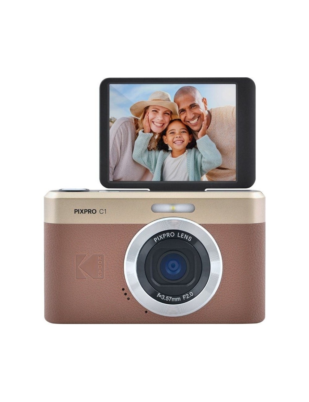 Cámara Digital Kodak Pixpro C1/ 13MP/ Zoom Óptico 4x/ Marrón