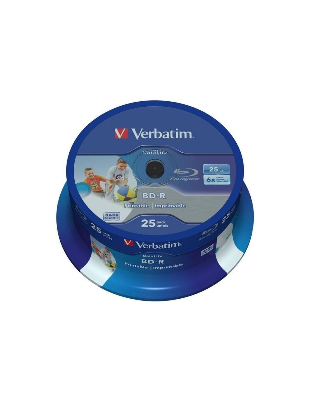 Blue-Ray BD-R Verbatim 43811 Imprimible 6X/ Tarrina-25uds