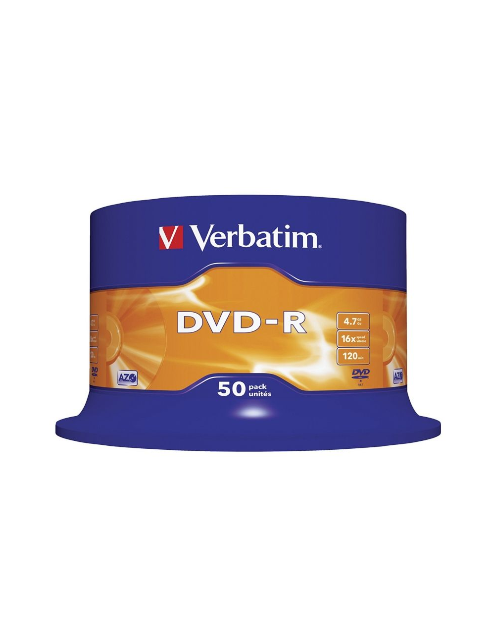 DVD-R Verbatim Advanced AZO 16X/ Tarrina-50uds