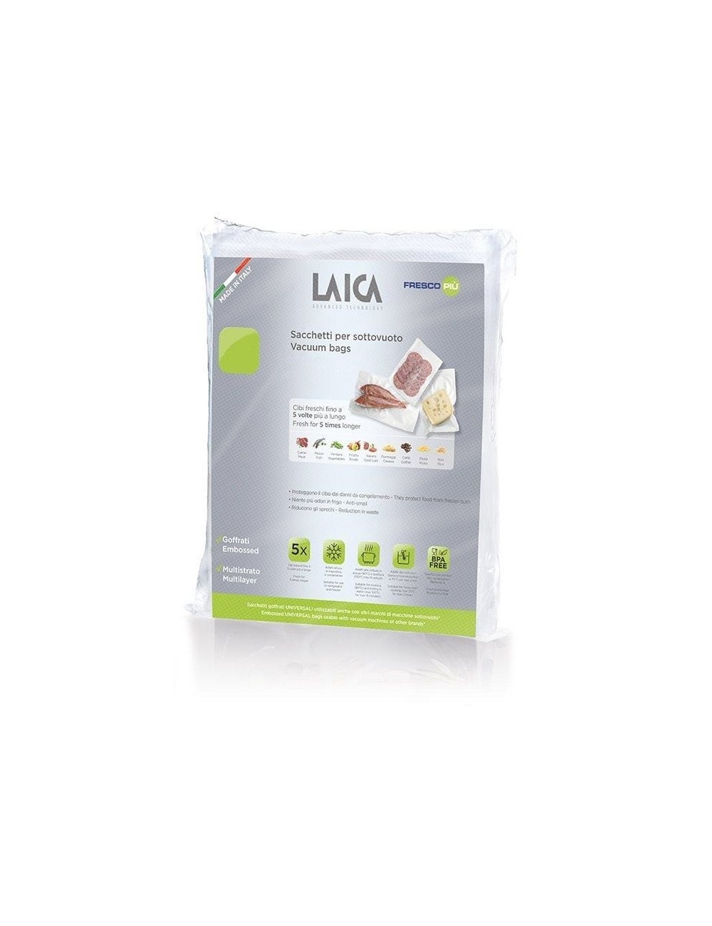 Bolsa para envasar al vacío Laica VT3504/ 20 x 28cm/ 50 bolsas