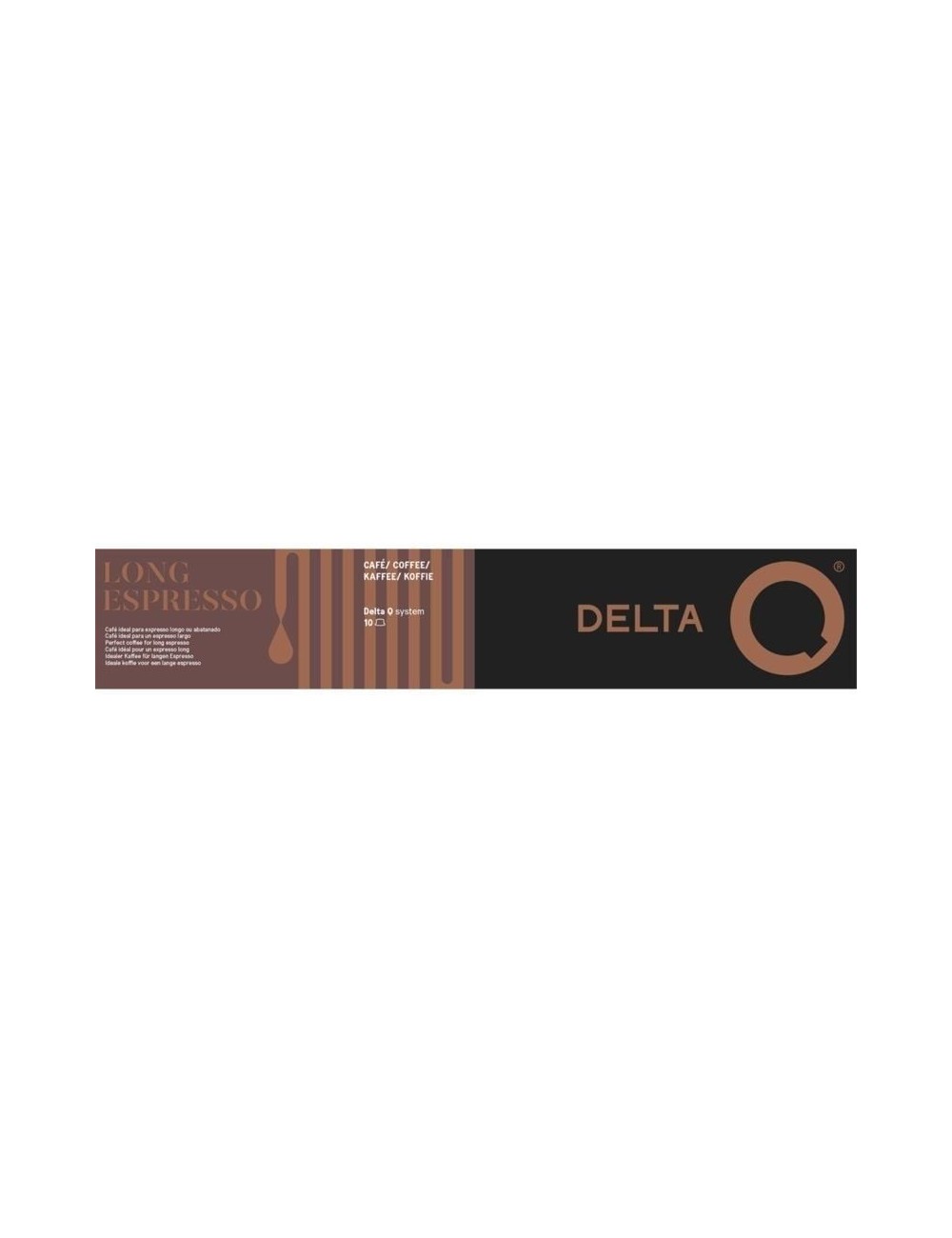 Cápsula Delta Delta Q-Long Espresso para cafeteras Delta/ Caja de 10