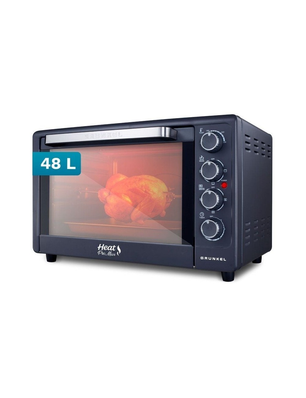 Horno de Sobremesa Grunkel HR-48PROMAX/ 2200W/ Capacidad 48L/ Negro