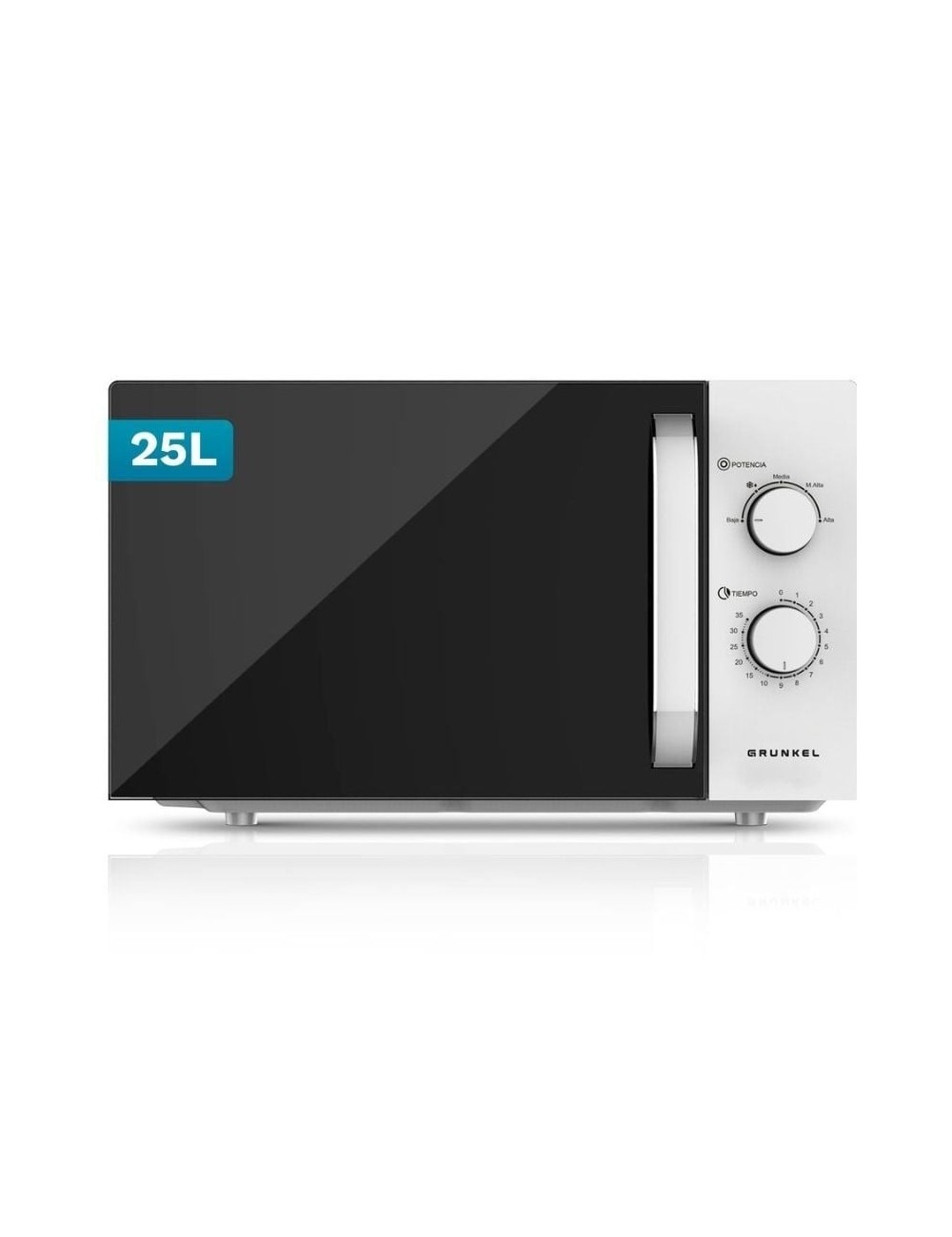 Microondas Grunkel MW-25EASY/ 850W/ Capacidad 25L/ Blanco