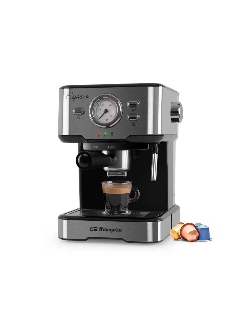 Cafetera Expreso Orbegozo EX 5500/ 1100W/ 20 Bares
