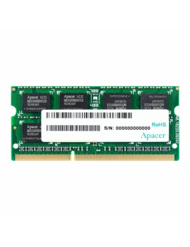 Memoria RAM Apacer DV.08G2K.KAM 8GB/ DDR3L/ 1600MHz/ 1.35V/ CL11/ SODIMM