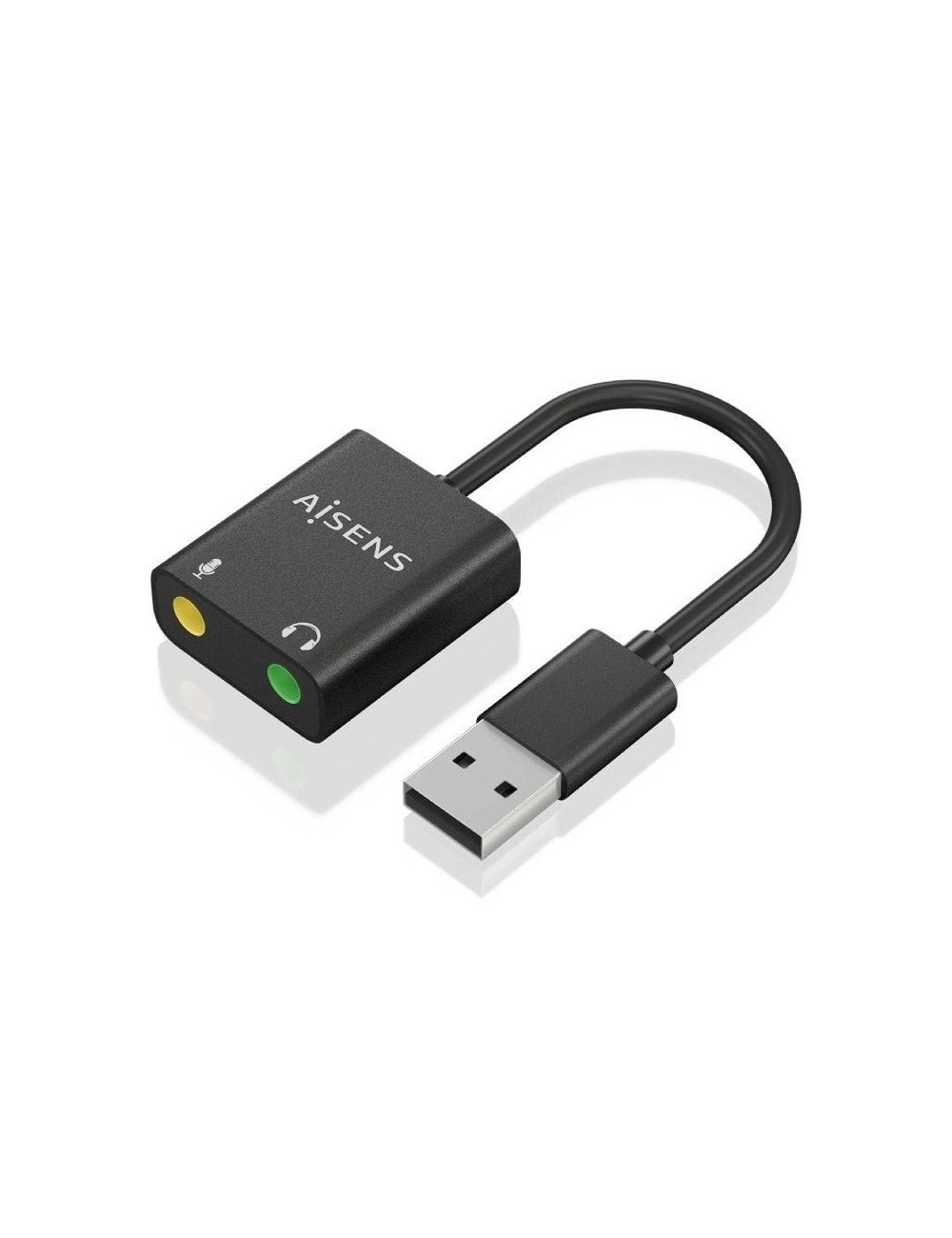 Tarjeta de Sonido Aisens A106-0769/ USB Macho - 2xJack 3.5 Hembra