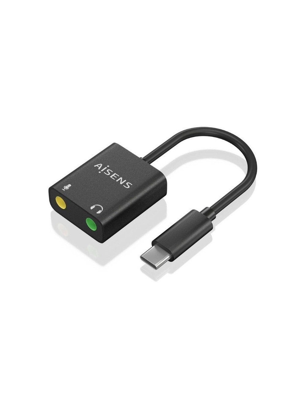 Tarjeta de Sonido Aisens A109-0767/ USB-C Macho - 2xJack 3.5 Hembra