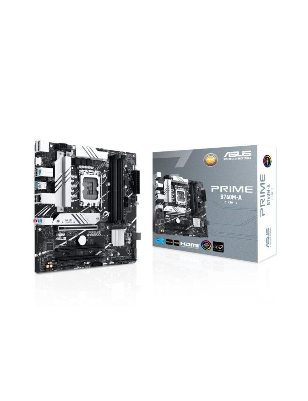 Placa Base Asus Prime B760M-A-CSM Socket 1700/ DDR5/ PCIe 4.0/ Micro ATX