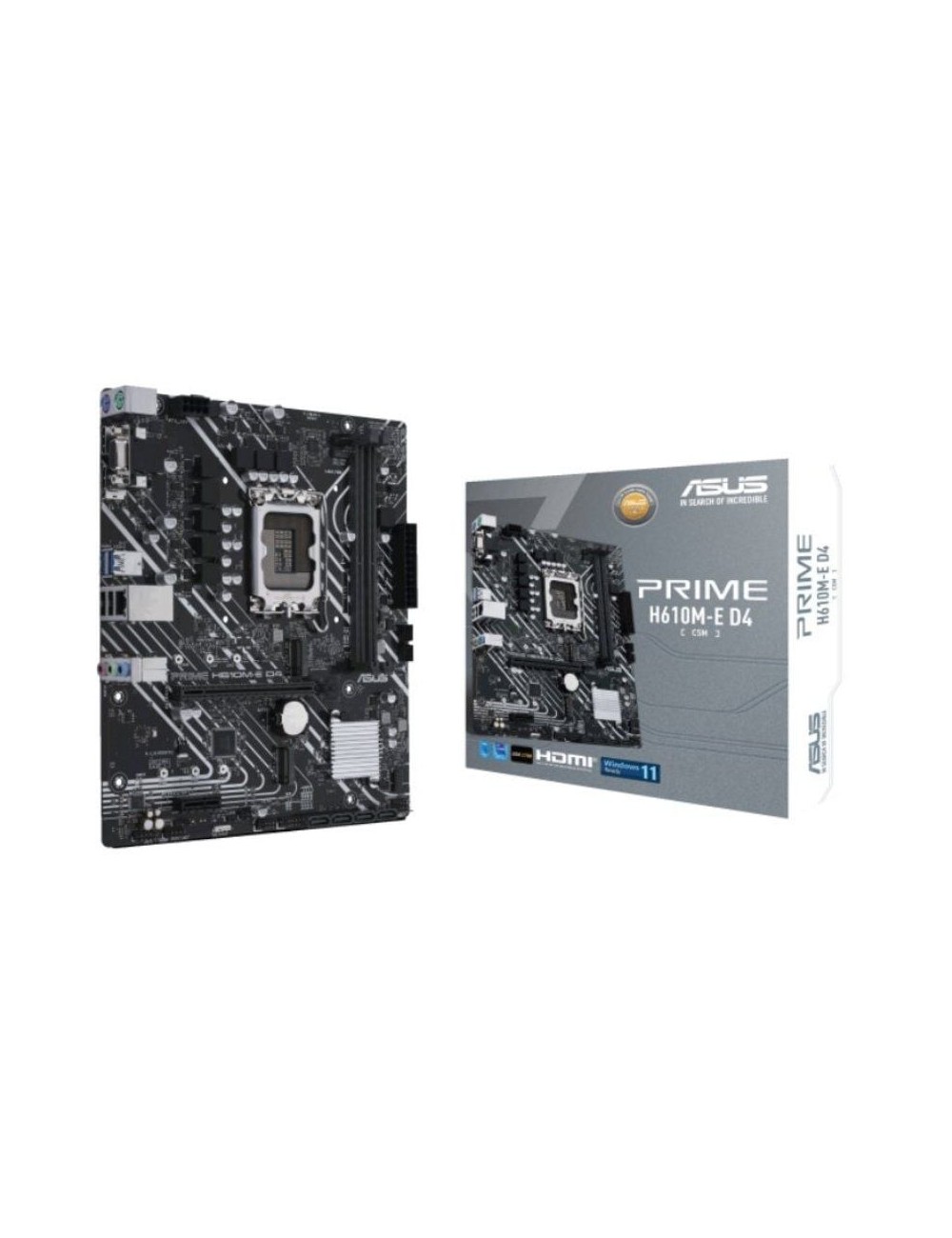 Placa Base Asus Prime H610M-E D4-CSM/ Socket 1700/ DDR4/ PCIe 4.0/ Micro ATX