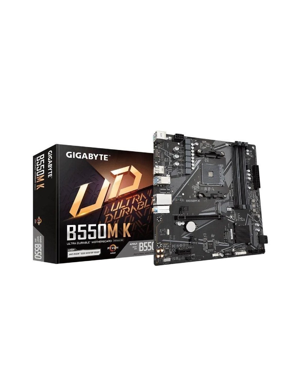 Placa Base Gigabyte B550M K Socket AM4/ DDR4/ PCIe 4.0/ Micro ATX
