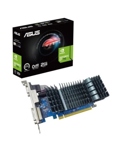 Tarjeta Gráfica Asus GeForce GT 710 SL EVO BRK/ 2GB GDDR5/ Compatible con Perfil Bajo