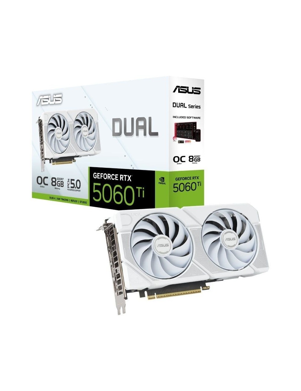 Tarjeta Gráfica Asus Dual GeForce RTX 5060 Ti OC White Edition/ 8GB GDDR7