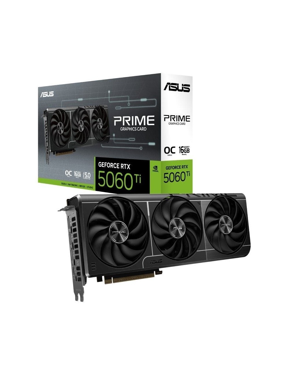 Tarjeta Gráfica Asus Prime GeForce RTX 5060 Ti OC Edition/ 16GB GDDR7