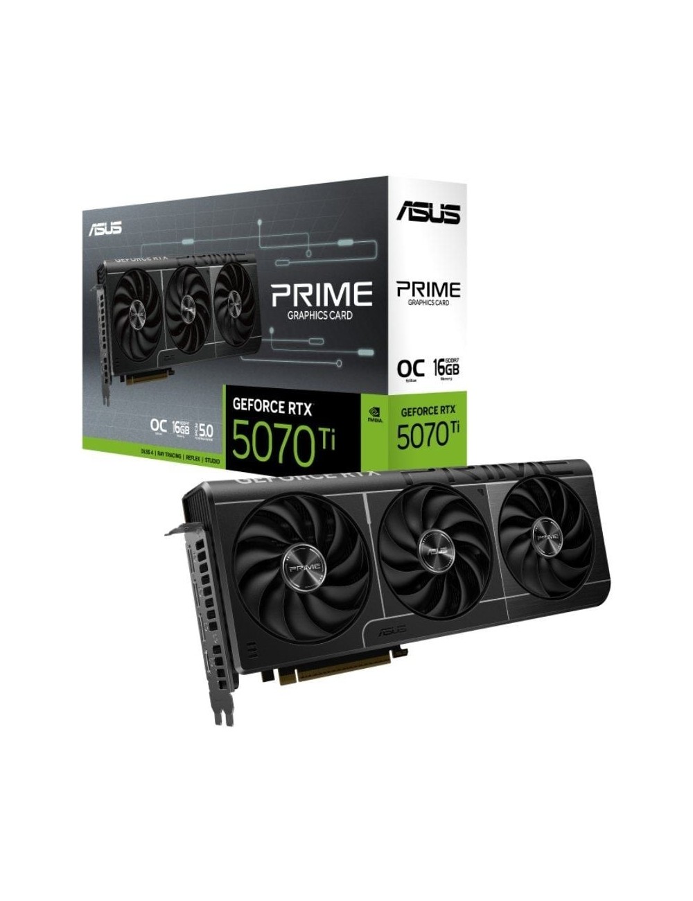 Tarjeta Gráfica Asus Prime GeForce RTX 5070 Ti OC Edition/ 16GB GDDR7