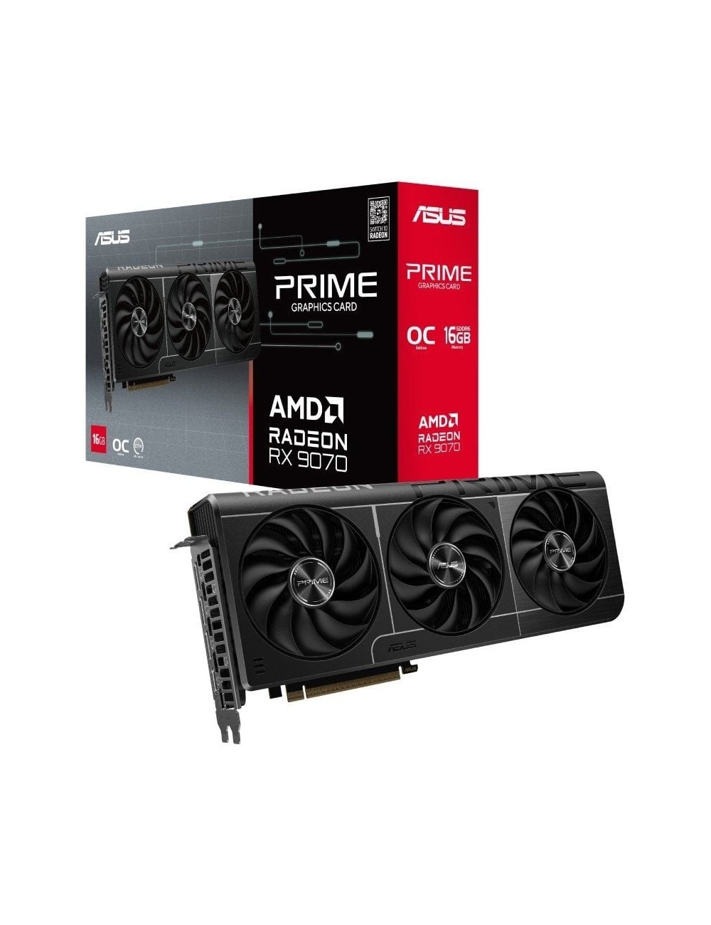 Tarjeta Gráfica Asus Prime Radeon RX 9070 OC Edition/ 16GB GDDR6