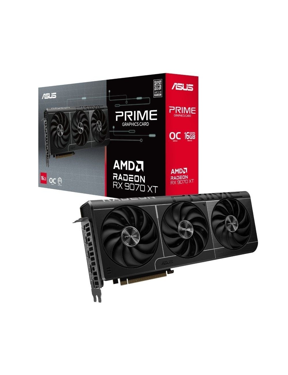 Tarjeta Gráfica Asus Prime Radeon RX 9070 XT OC/ 16GB GDDR6