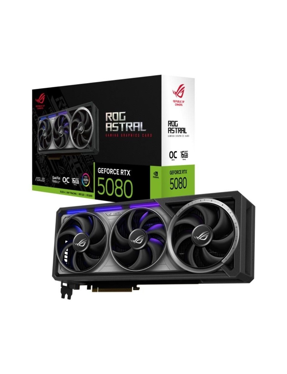Tarjeta Gráfica Asus ROG Astral GeForce RTX 5080 OC/ 16GB GDDR7