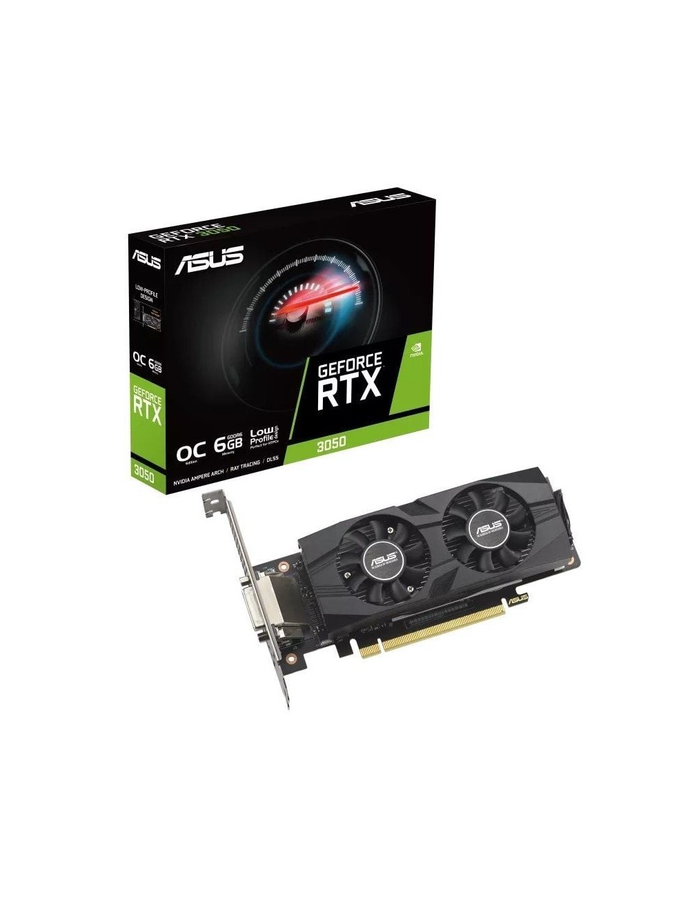 Tarjeta Gráfica Asus GeForce RTX 3050 LP BRK OC Edition/ 6GB GDDR6/ Compatible con Perfil Bajo