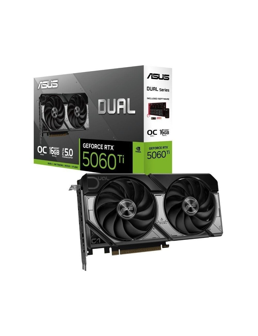 Tarjeta Gráfica Asus Dual GeForce RTX 5060 Ti OC/ 16GB GDDR7