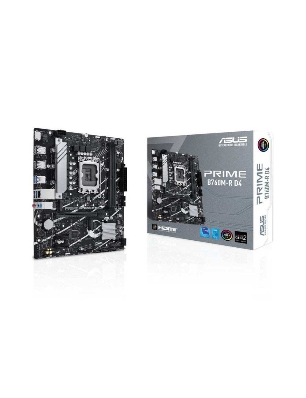 Placa Base Asus Prime B760M-R D4 Socket 1700/ DDR4/ PCIe 4.0/ Micro ATX