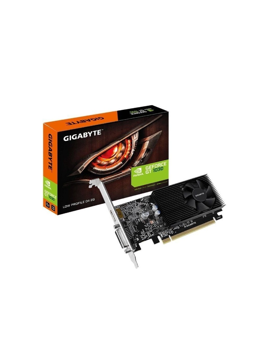 Tarjeta Gráfica Gigabyte GeForce GT 1030 D4 2G/ 2GB GDDR4/ Compatible con Perfil Bajo