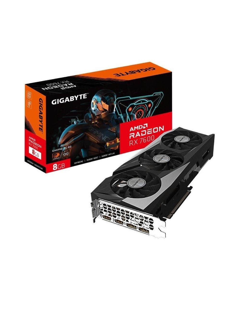 Tarjeta Gráfica Gigabyte Radeon RX 7600 Gaming OC/ 8GB GDDR6
