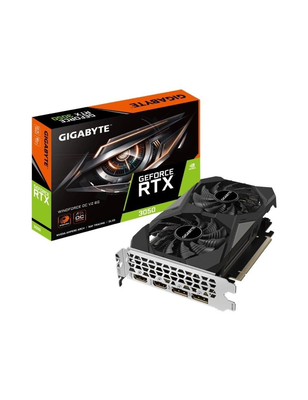 Tarjeta Gráfica Gigabyte GeForce RTX 3050 WindForce OC V2/ 6GB GDDR6