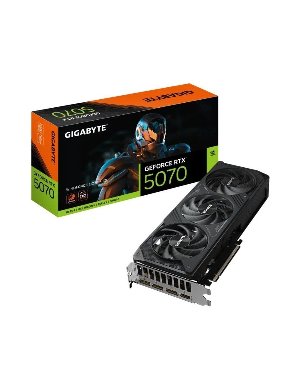 Tarjeta Gráfica Gigabyte GeForce RTX 5070 WindForce OC SFF/ 12GB GDDR7