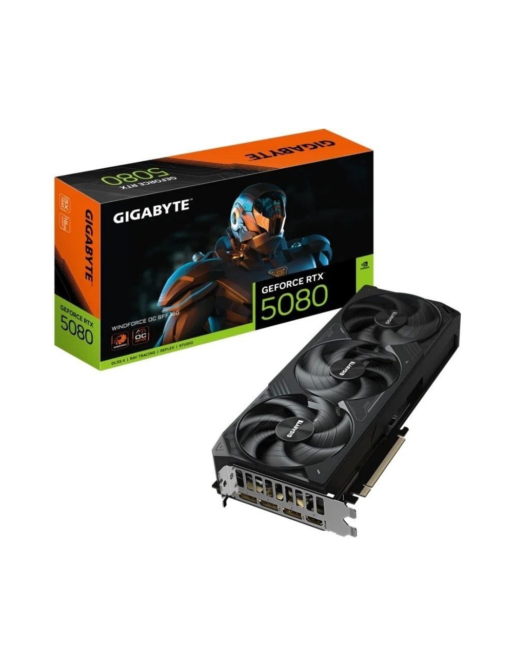 Tarjeta Gráfica Gigabyte GeForce RTX 5080 WindForce OC SFF/ 16GB GDDR7