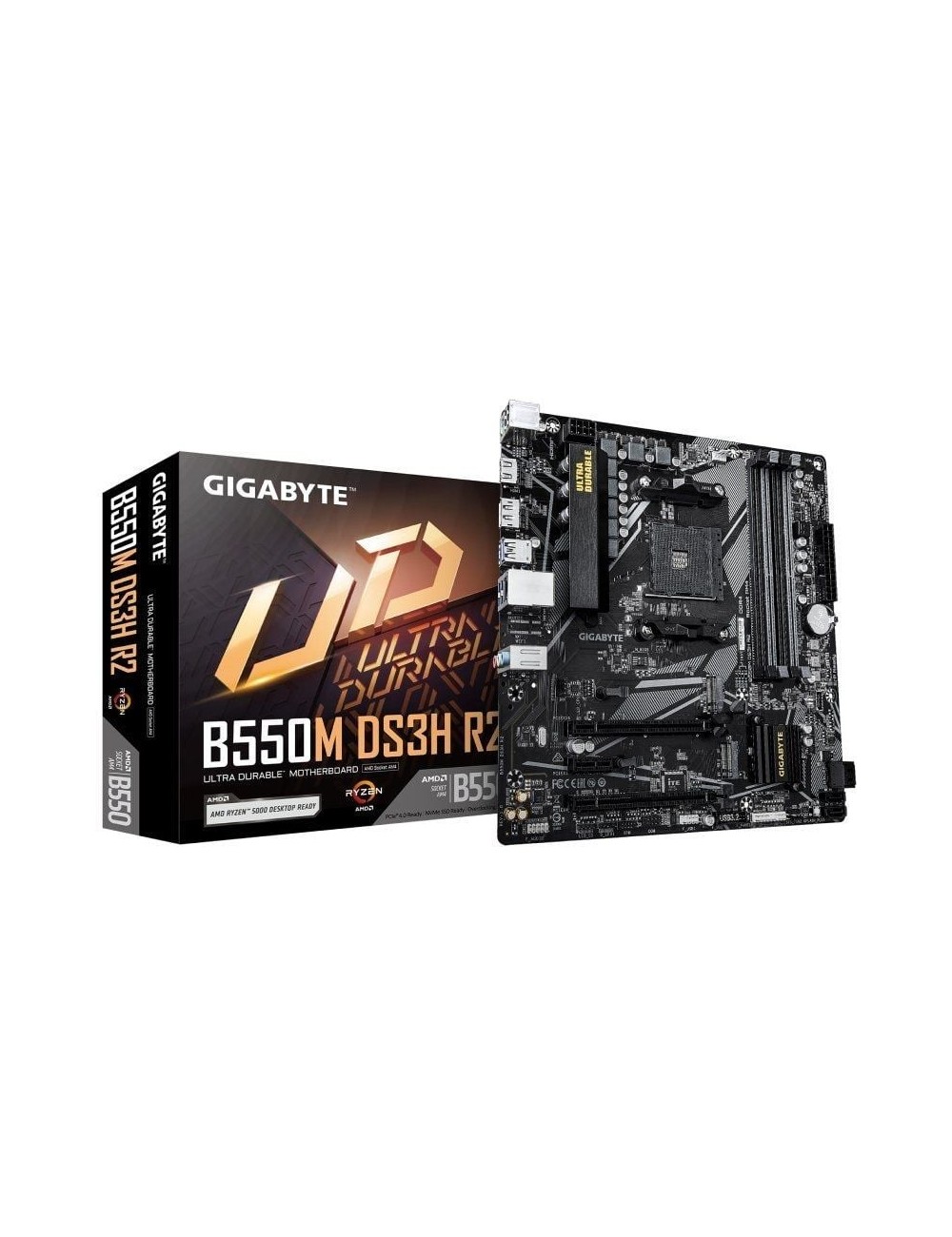 Placa Base Gigabyte B550M DS3H R2 Socket AM4/ DDR4/ PCIe 4.0/ Micro ATX