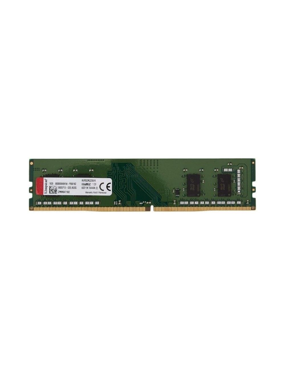 Memoria RAM Kingston ValueRAM 4GB/ DDR4/ 3200MHz/ 1.2V/ CL22/ DIMM
