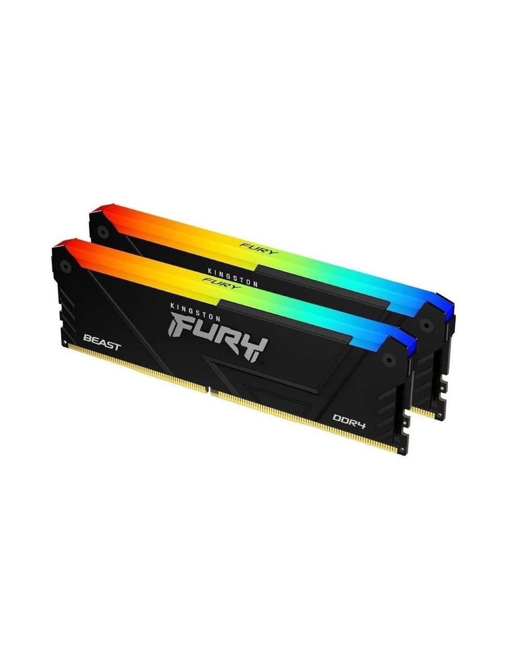 Memoria RAM Kingston FURY Beast RGB 2 x 16GB/ DDR4/ 3200MHz/ 1.35V/ CL16/ DIMM
