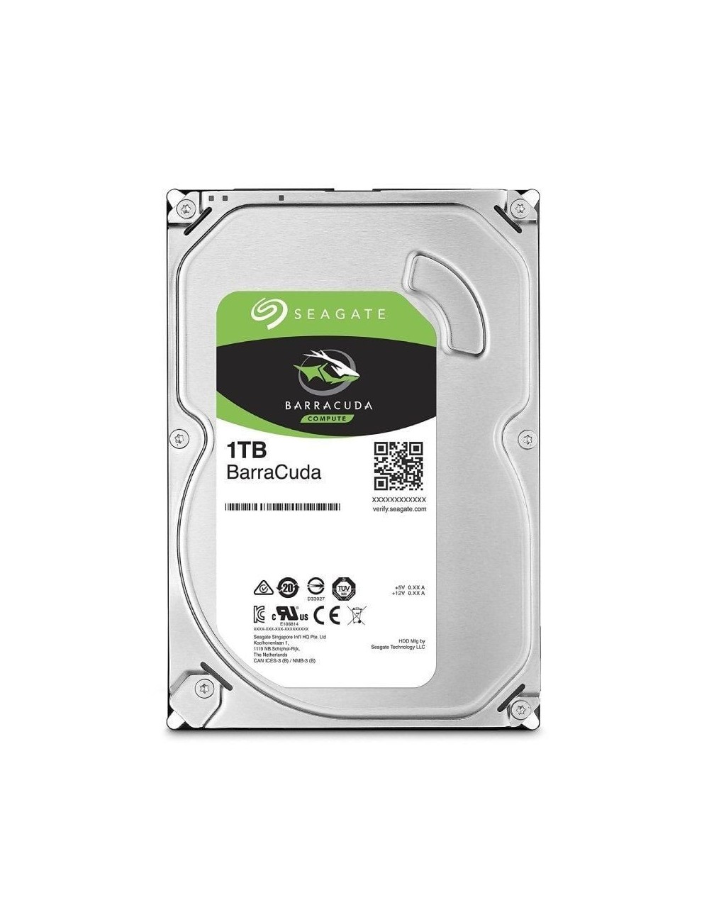 Disco Duro Seagate BarraCuda 1TB/ 3.5'/ SATA III/ 256MB