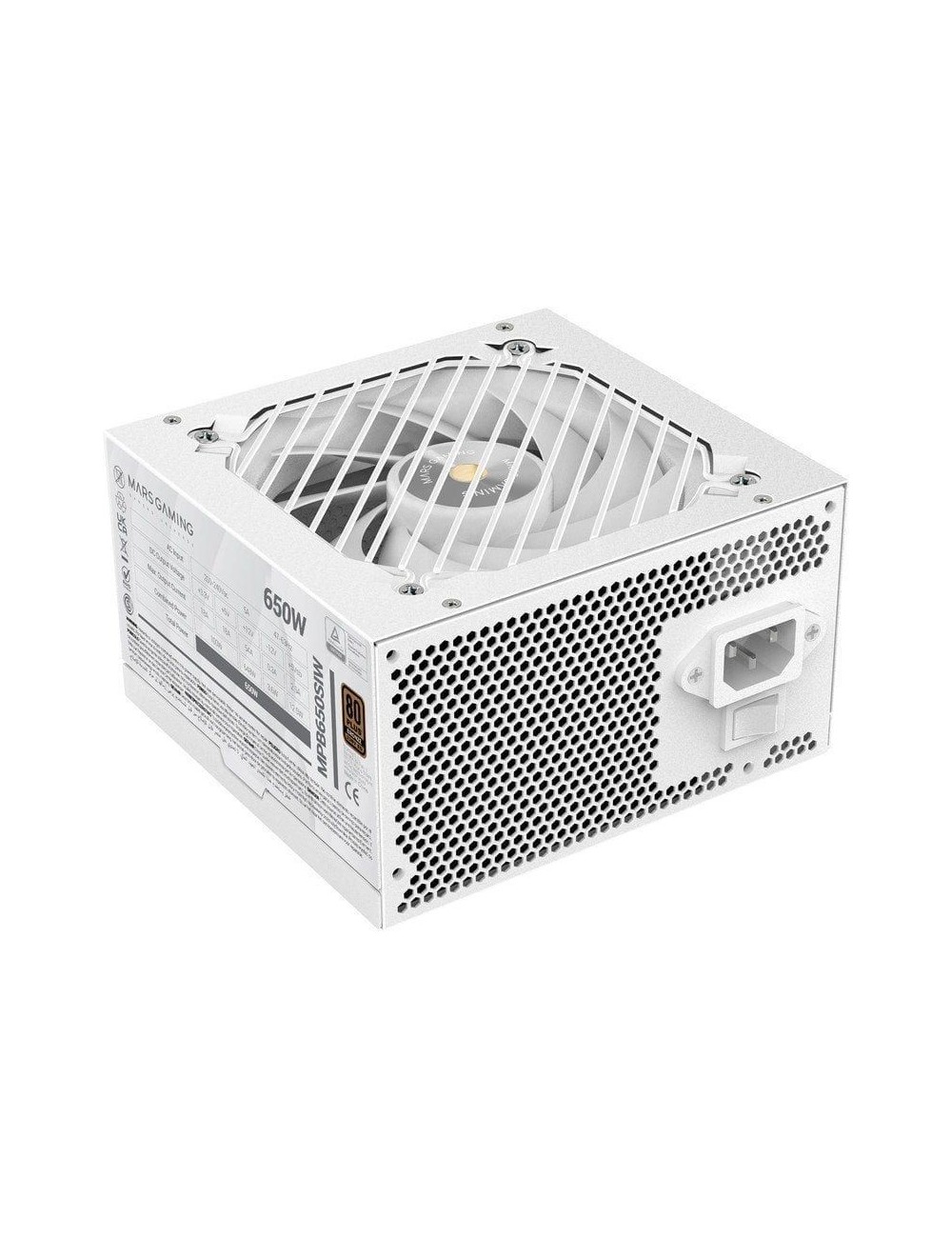Fuente de Alimentación Mars Gaming MPB650SI/ 650W/ Ventilador 12cm/ 80 Plus Bronze/ Blanca