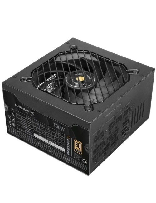 Fuente de Alimentación Mars Gaming MPB750PSI/ 750W/ Ventilador 14cm/ ATX 3.1/ PCIe 5.1/ 80 Plus Gold