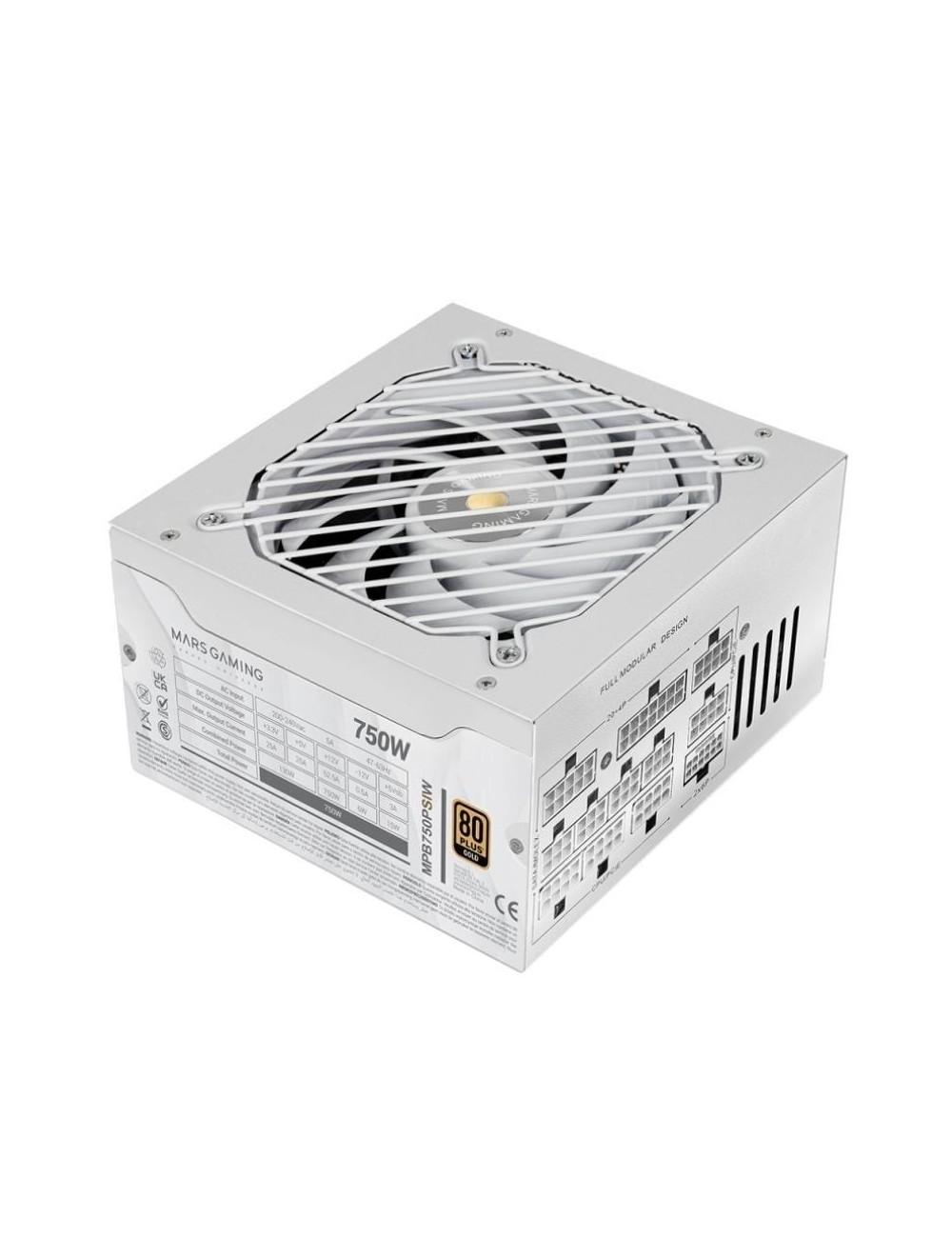 Fuente de Alimentación Mars Gaming MPB750PSI/ 750W/ Ventilador 14cm/ ATX 3.1/ PCIe 5.1/ 80 Plus Gold
