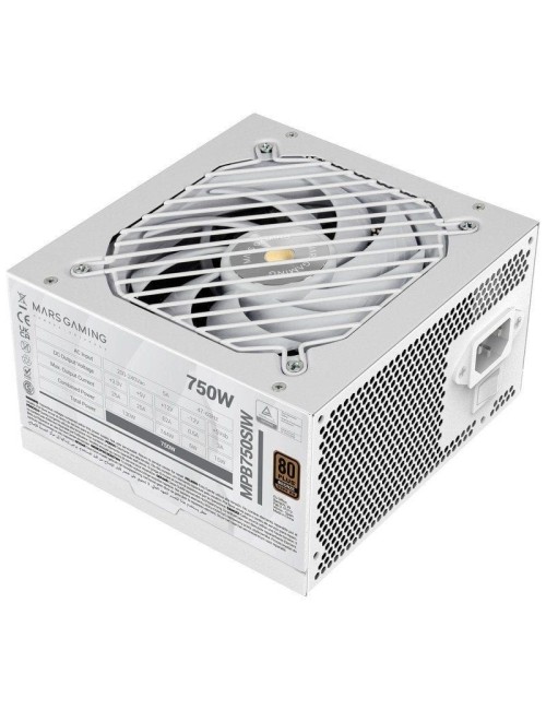 Fuente de Alimentación Mars Gaming MPB750SI/ 750W/ Ventilador 12cm/ 80 Plus Bronze/ Blanca