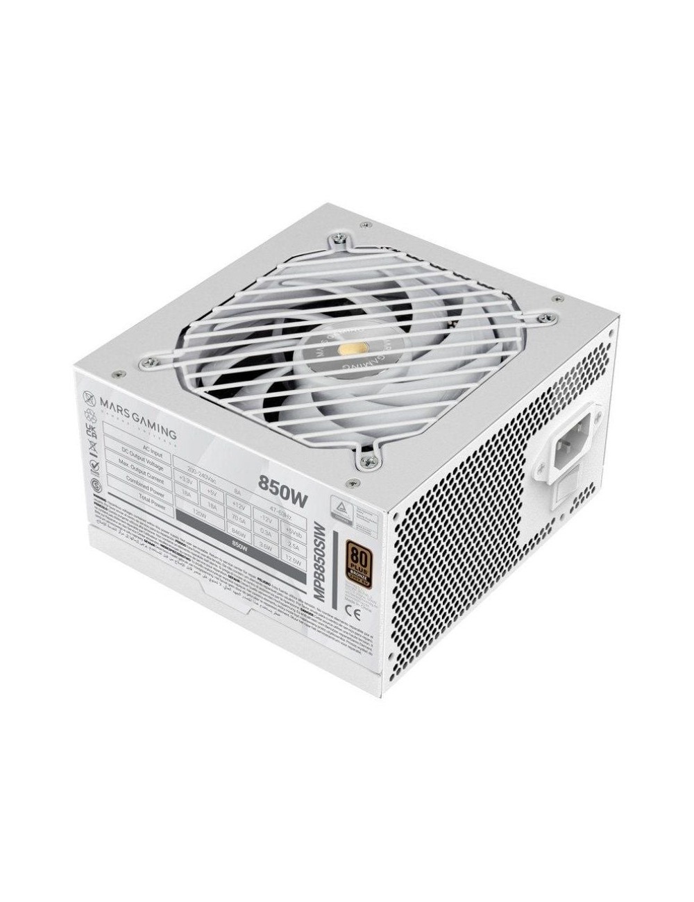 Fuente de Alimentación Mars Gaming MPB850SI/ 850W/ Ventilador 12cm/ 80 Plus Bronze