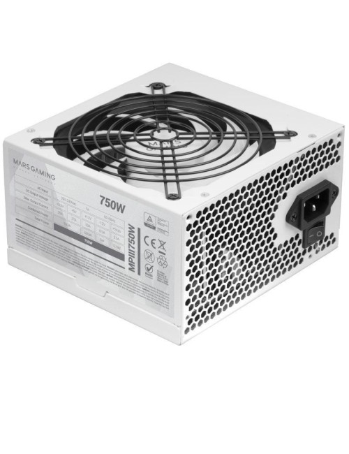 Fuente de Alimentación Mars Gaming MPIII750W/ 750W/ Ventilador 12cm/ Blanca