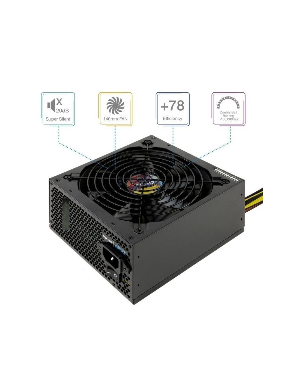 Fuente de Alimentación TooQ TQAPOLO-650SP/ 650W/ Ventilador 14cm