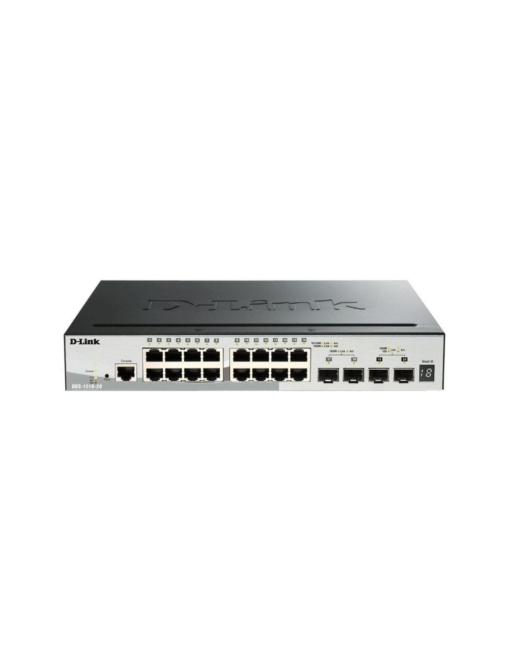 Switch D-Link DGS-1510-20 20 Puertos/ Gigabit 10/100/1000/ SFP