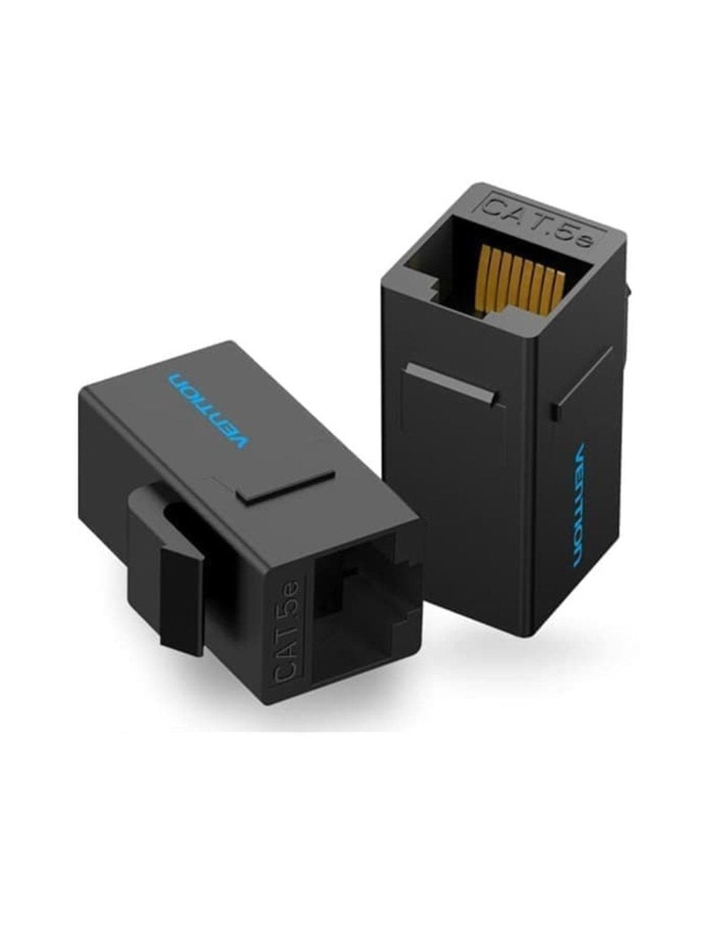 Adaptador Conector RJ45 VDD-B07-B Cat5e UTP/ RJ45 Hembra - RJ45 Hembra/ Negro