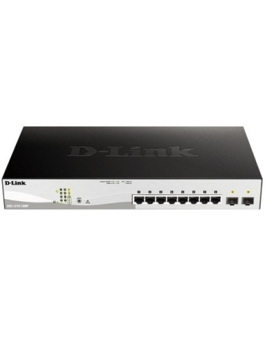 Switch Gestionable D-Link DGS-1210-10MP 10 Puertos/ RJ-45 10/100/1000/ PoE/ SFP