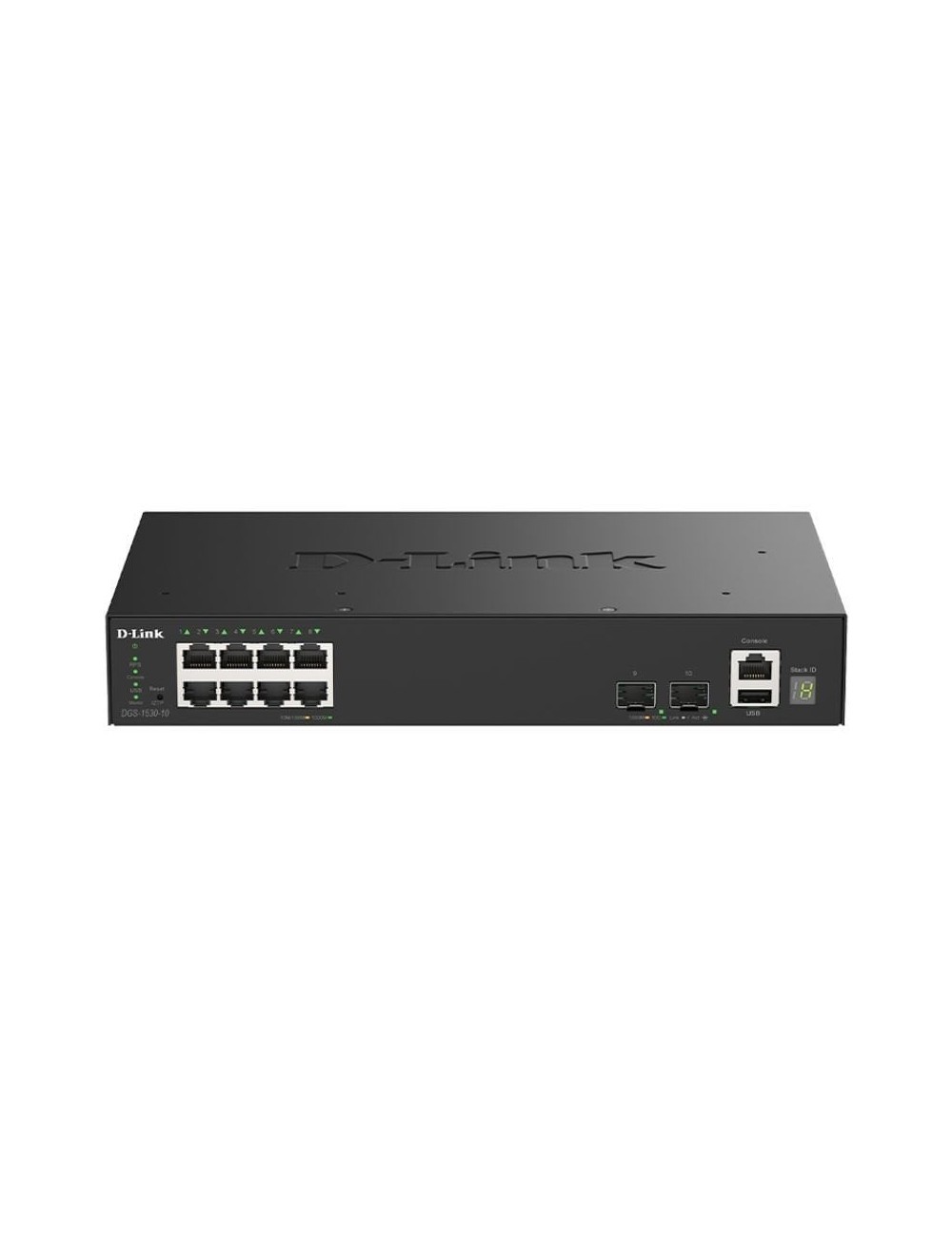 Switch Gestionable D-Link DGS-1530-10/E 8 Puertos/ RJ-45 Gigabit 10/100/1000/10G/ SFP