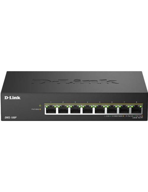 Switch D-Link DMS-108P/E 8 Puertos/ RJ-45 Gigabit 10/100/1000 PoE