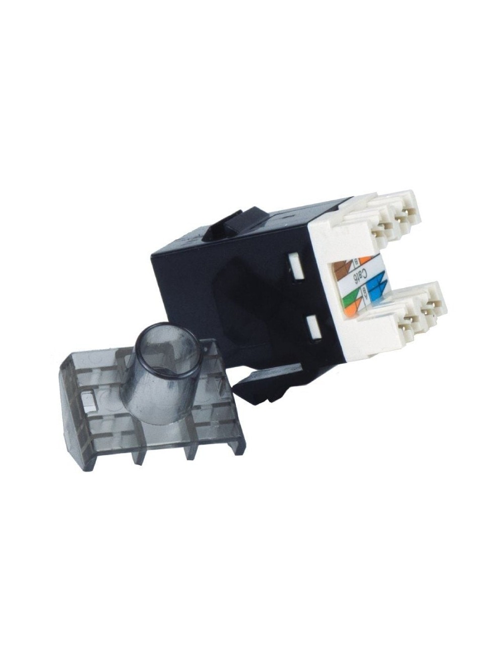 Conector RJ45 Phasak SD 3018 Cat.6 UTP/ Negro